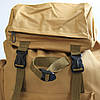 Тактичний рюкзак для туристів 70л (70х35х15см) XS1707, Койот / Великий, туристичний рюкзак, фото 8