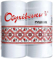 Рушник паперовий 2 шари Обухівський 2шт білий 38 відривів.