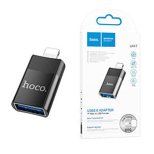 OTG перехiдник з USB-A на Apple Lightning Hoco UA17