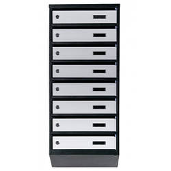Скринька поштова на 8 квартир (ЯП-08-А чорно-сіра) Україна