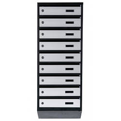 Скринька поштова на 9 квартир (ЯП-09-А чорно-сіра) Україна