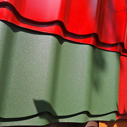 Металочерепиця Szafir 0,45 мм Pruszynski матовий цвіт — RAL 6020, фото 1