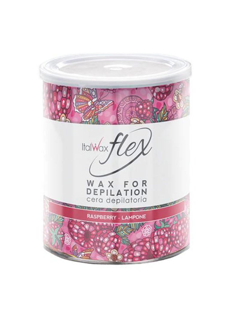 Теплий віск для депіляції у банку FLEX ItalWax "Малина" (Raspberry), 800 мл