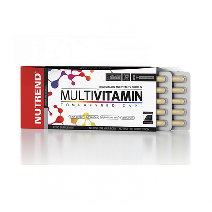 Вітамінно-мінеральний комплекс Nutrend Multivitamin Compressed 60 Caps, фото 3