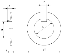 Конструкция шайб DIN 462 компания Зевс