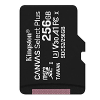 Карта памяти Kingston microSDXC 256Gb Canvas Select Plus A1 UHS-1 U3 (R-100 Mb/s, W-85 Mb/s)