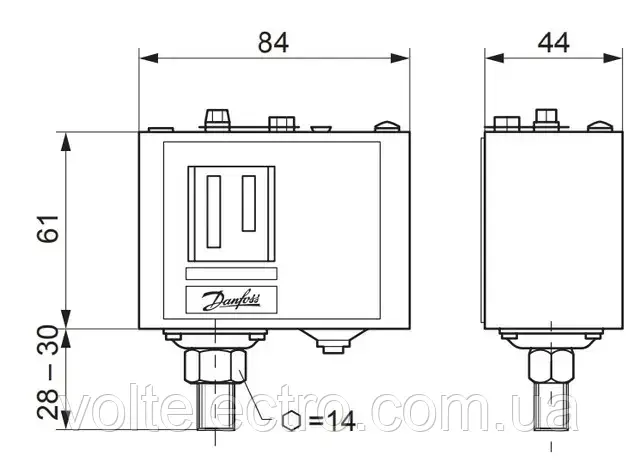 Реле давления Danfoss KPI 35 0,2-8 бар G ¼ 060-122466 - фото 3 - id-p27376328