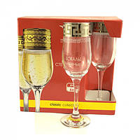 Набор бокалов для шампанского "Греческий узор" 200мл 6шт PROMSIZ GE03-160/S