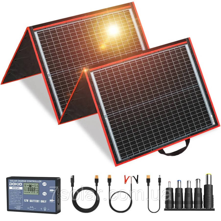 Сонячна панель 160 Вт сонячна батарея Dokio 160W для заряджання акумуляторів телефонів Power Station