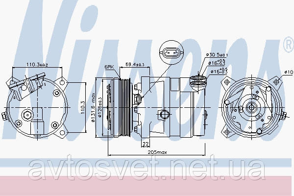 Кріплення крила пра. AD A3 12-16 (TEMPEST) 013 4764 332 (Kr)