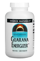 Гуарана, Source Naturals, 900 мг, 200 таблеток