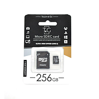 Карта пам'яті T&G microSDXC 256Gb UHS-3 (Class 10) + Adapter SD