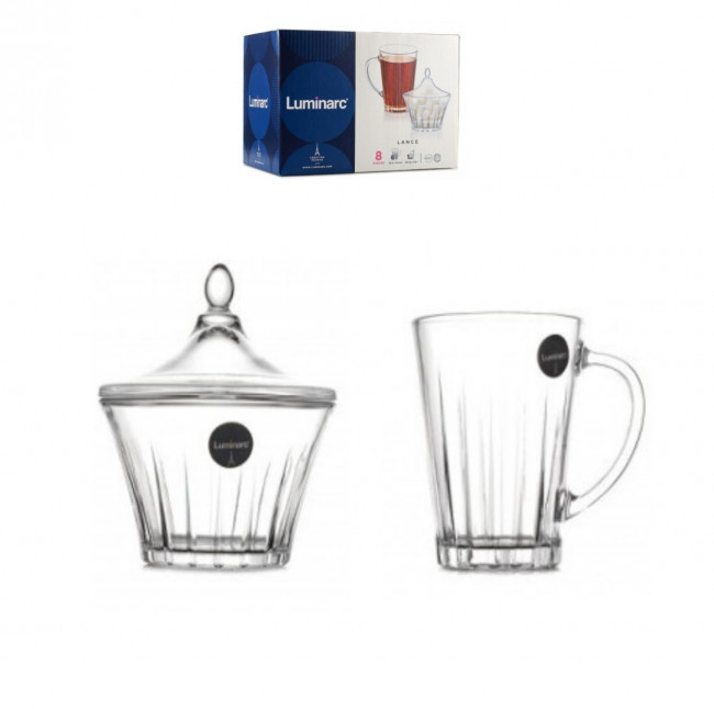 Чайный сервиз Lance 6 чашек и сахарница с крышкой Luminarc P2696 - фото 1 - id-p1887610310