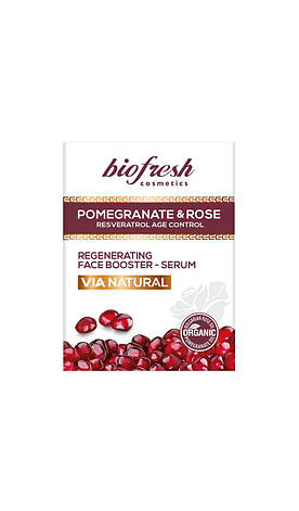 Регенеруюча сироватка для обличчя Via Natural Pomegranate and Rose від BioFresh 30 мл, фото 2