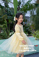 Платье на девочку с фатиновой юбкой Желтое 2327 4, SCS Kids, Жёлтый, Девочка, Лето, 6 лет