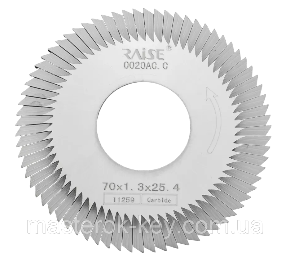 Фреза відрізна CARBIDE RAISE 70*1.3*25.4*72T
