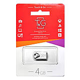 USB  флешка 4GB T&G 106 Metal Series Silver, фото 3