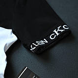 Чоловіча футболка поло Calvin Klein D11320 чорно-біла S, фото 4
