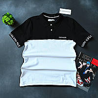 Мужская футболка поло Calvin Klein D11320 черно-белая S, L, XL