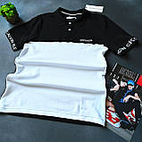 Чоловіча футболка поло Calvin Klein D11320 чорно-біла S, фото 6