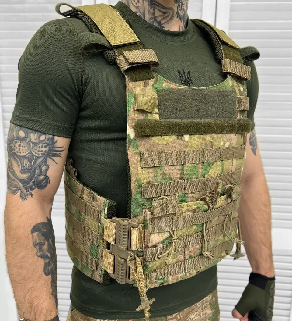 Армійська плитоноска зі швидким скиданням Cold 10-3 (без плит) Мультикам, фото 1