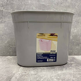 Контейнер для сміття підвісний на дверцята сірий Dunya 07109