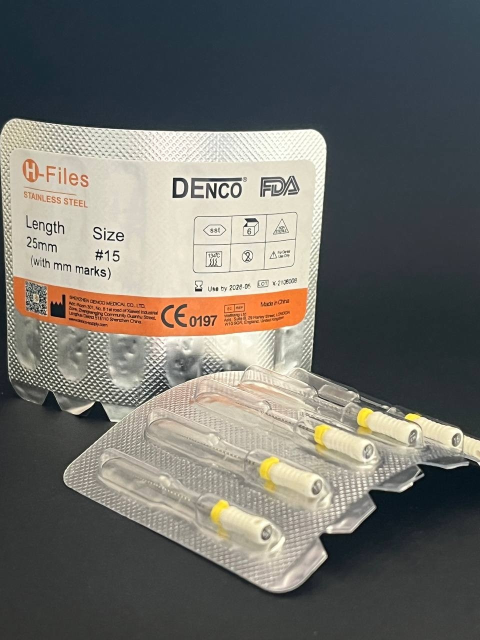 Н файли (6 шт.) 25 мм No 15 DENCO
