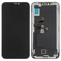 Дисплей для iPhone X модуль в сборе (экран и сенсор), черный, OLED, OEM Hard, GX NEW