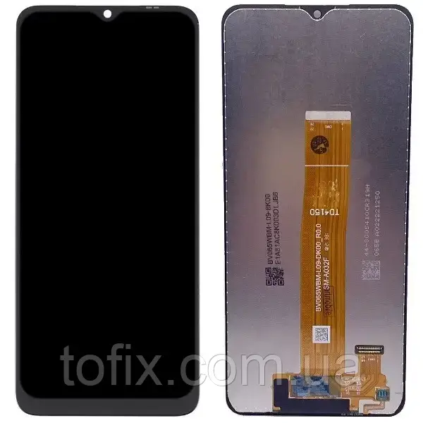 Дисплей для Samsung A032 Galaxy A03 2021, Euro Version модуль в зборі (екран та сенсор), чорний, оригінал