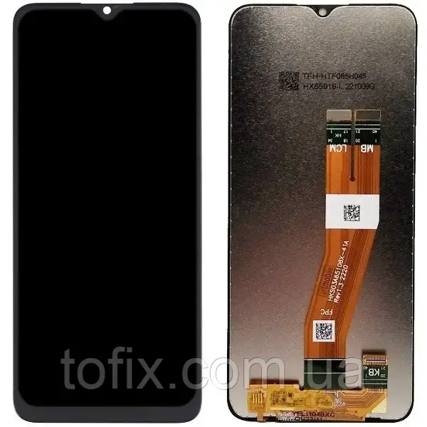 Дисплей для Samsung A035F Galaxy A03 модуль у зборі (екран та сенсор), чорний, 160.5 x 72 mm, оригінал