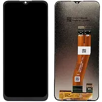 Дисплей для Samsung A035F Galaxy A03 модуль в сборе (экран и сенсор), черный, 160.5 x 72 mm,  оригинал