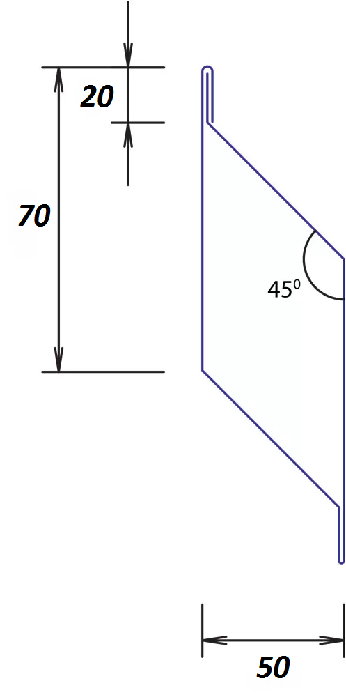 Забір-жалюзі об'ємний двосторонній матовий 1х2 м RAL8019 (95559264) - фото 2 - id-p1887655440