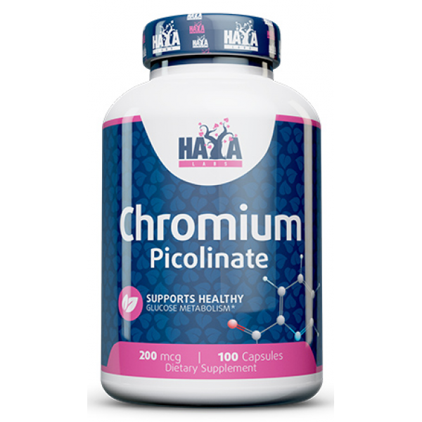 Піколінат хрому Haya Labs CHROMIUM PICOLINATE 200 мг 100 капсул