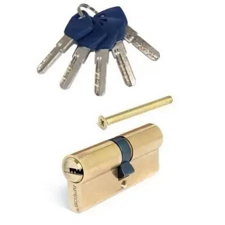 Циліндровий механізм APECS EM-60-G жовта 5 лазерних ключів