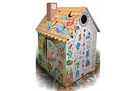 Детский домик из картона, картонный дом для игр и рисования, раскраска