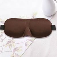 Спальные очки коричневые - размер 23*9см, на резинке, полиэстер
