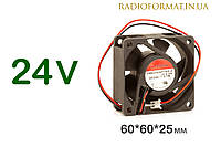 Вентилятор 60x60x25mm, DC24V, Sunon PMD2406PTBX-A