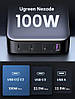 Зарядний пристрій настільний Ugreen Nexode 100 W GaN 1xUSB-A+3xUSB-C Power Delivery Grey (CD328), фото 3