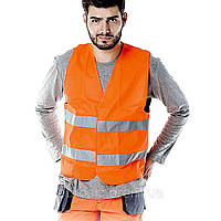 Сигнальная жилетка польского производителя REIS, жилетка дорожная, жилетка опознавательная