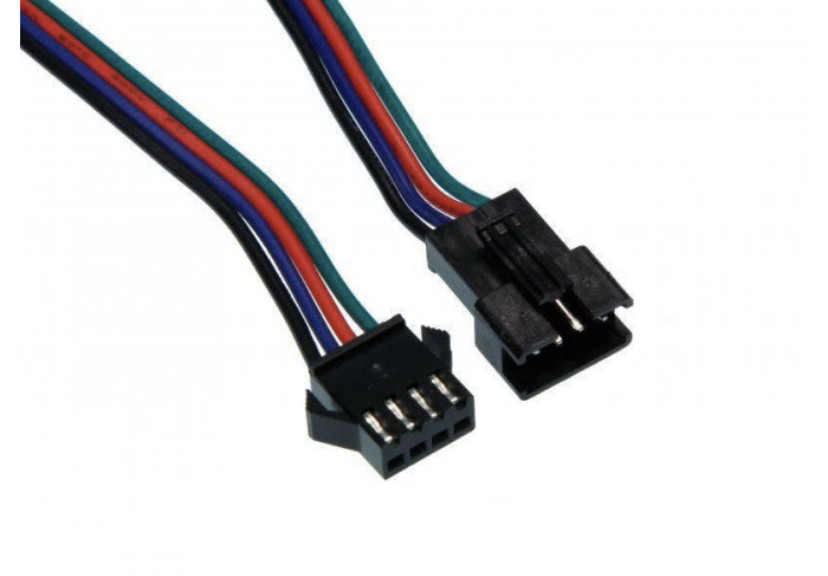 Роз'єм JST SM 4 pin (комплект мама + папа з дротом) для світлодіодних стрічок RGB