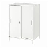 Шкаф с раздвижными дверцами ИКЕА TROTTEN белый, 80x55x110см 604.747.60