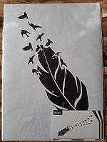 Наклейка на стену Melinera перо/птицы - 69*49,5см