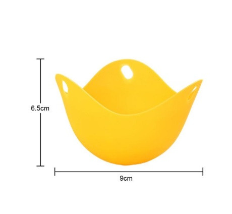 Силиконовая формочка для яиц пашот желтая - размер 9*6,5см, силикон - фото 2 - id-p1887664801