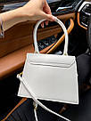 Жіноча сумка Жакмюс біла Jacquemus White натуральна шкіра, фото 3