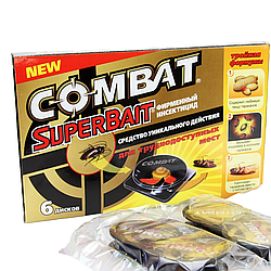 Пастки від тарганів та мурашок Combat SuperBait комплект 6 пасток