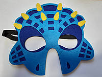 Детская маска для праздника голубая - размер 20*17см, текстиль