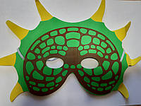 Детская маска Динозавр для праздника 27 на 18 см разноцветный