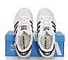 Жіночі кросівки кеди Adidas Superstar Platform Bonega високі Адідас Суперстар на платформі білі з чорним шкіряні, фото 6