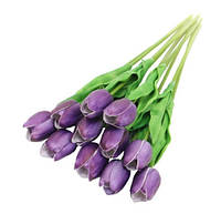 Искусственные тюльпаны 5 штук фиолетовый