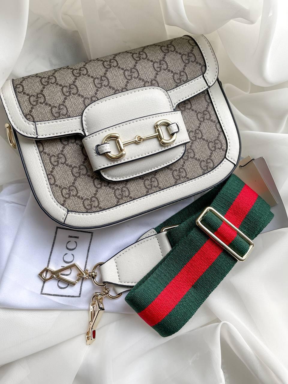 Жіноча сумка Гуччі сіра Gucci Gray натуральна шкіра, фото 1